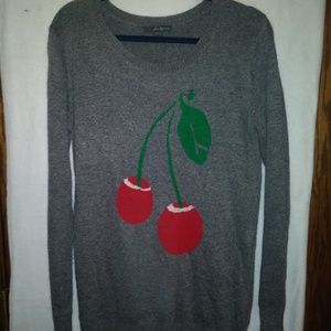Twenty One Grey Tunic/Dress with Cherries